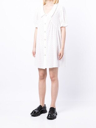 b+ab Floral Embroidered Smock Dress