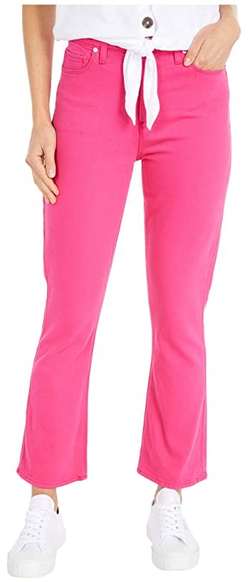 Hudson Holly High-Rise Crop Bootcut Jeans in Hibiscus (Hibiscus 