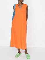 Thumbnail for your product : ASCENO Nisha linen V-neck dress
