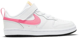 Nike Kids Court Borough Low 2 Leather Touch 'n' Close Trainers