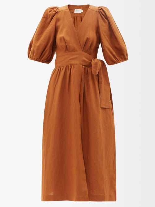 Tan Wrap Dress | Shop the world's largest collection of fashion | ShopStyle