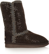 Thumbnail for your product : Mou Norfolk Astral sequined shearling boots