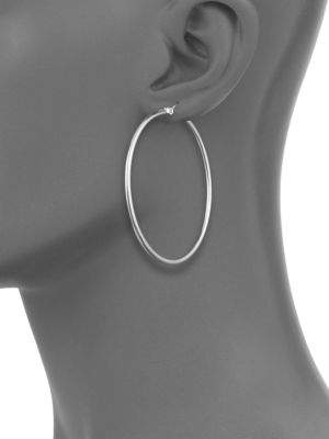 Saks Fifth Avenue Hoop Earrings/Silvertone