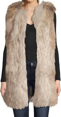 BB Dakota Fur-The Ado Vest in Ivory