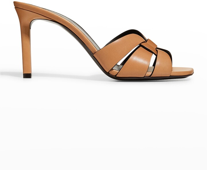 Saint Laurent Tribute Leather Slide Mules ShopStyle