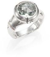 Thumbnail for your product : John Hardy Bamboo Green Amethyst & Sterling Silver Small Round Ring