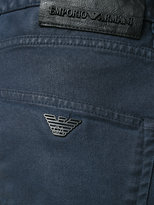 Thumbnail for your product : Emporio Armani roll up waxed denim jeans