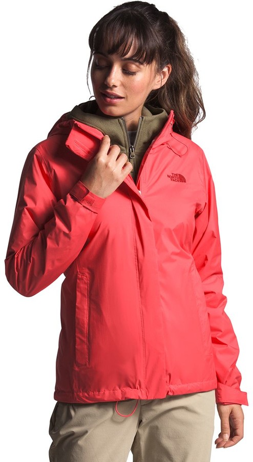 red womens north face jacket