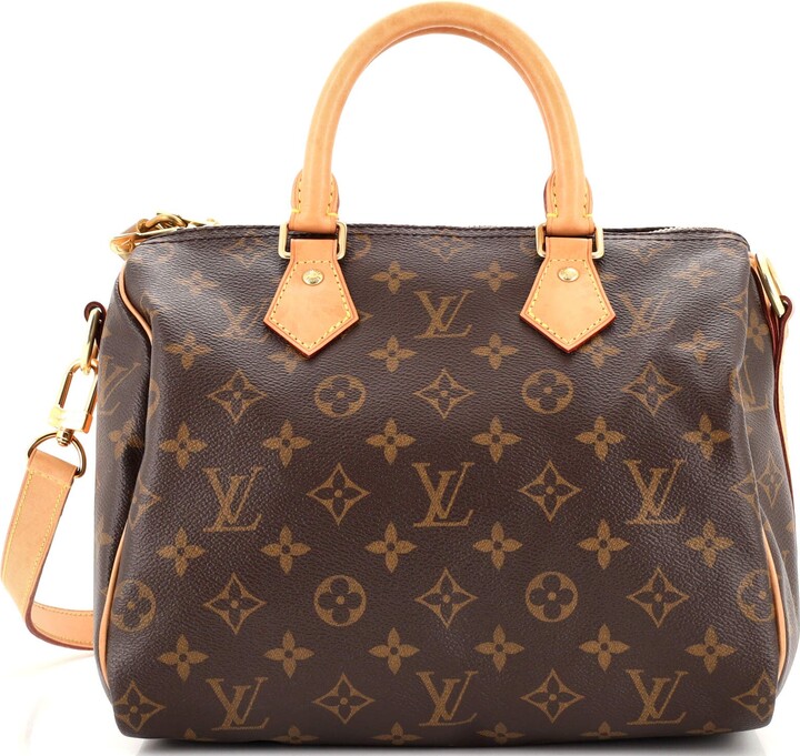 Louis Vuitton Speedy Bandoulière 20 Bag Monogram Brown Leather With B -  Praise To Heaven