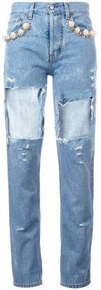 Couture Forte Dei Marmi cut-out jeans