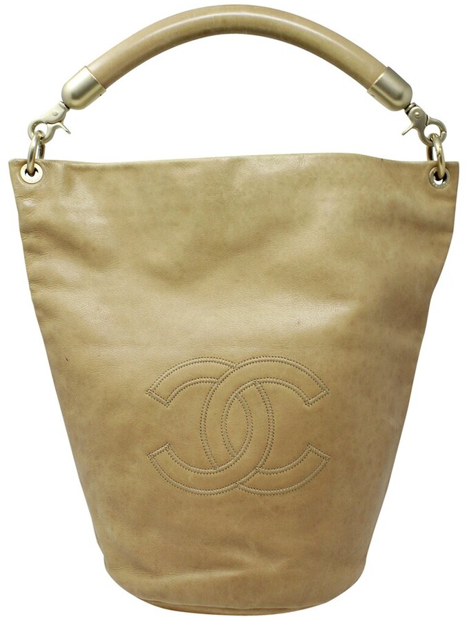Chanel CC Suede Bucket Bag