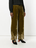 Thumbnail for your product : Gold Hawk lace hem trousers