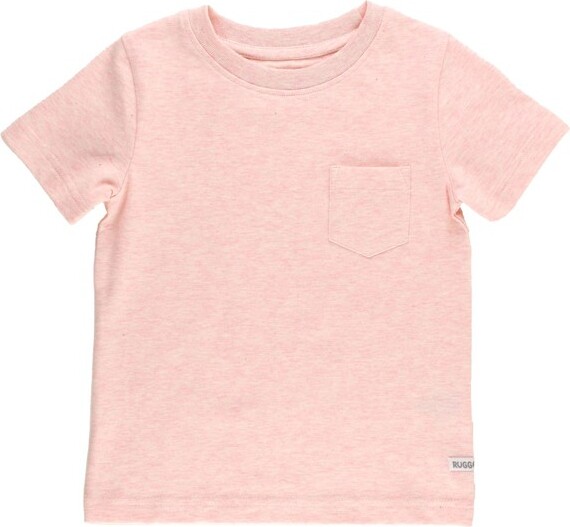 RuggedButts RuffleButtsKidsOceanTealStripeShortSleeveBasicTee-Pink,Size:7