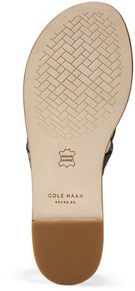 Cole Haan Anica Leather Snake Embossed Thong Sandal