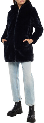 Claudie Pierlot Faux Fur Hooded Coat