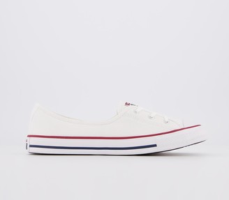 converse ctas ballet lace trainers off white frill