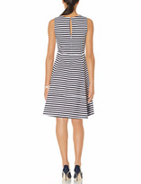 Thumbnail for your product : The Limited Fold Front Striped Fit & Flare Dress