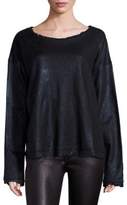 Thumbnail for your product : RtA Beal Distressed Long Sleeve Top