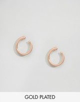 Thumbnail for your product : Pilgrim Rose Gold Hoop Earrings