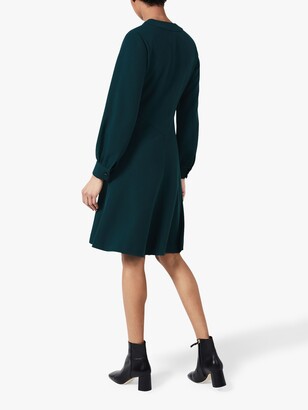 Hobbs London Lillian Knee Length Dress, Leaf Green