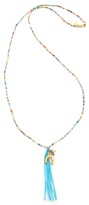 Thumbnail for your product : Chan Luu Beaded Tassel Charm Necklace