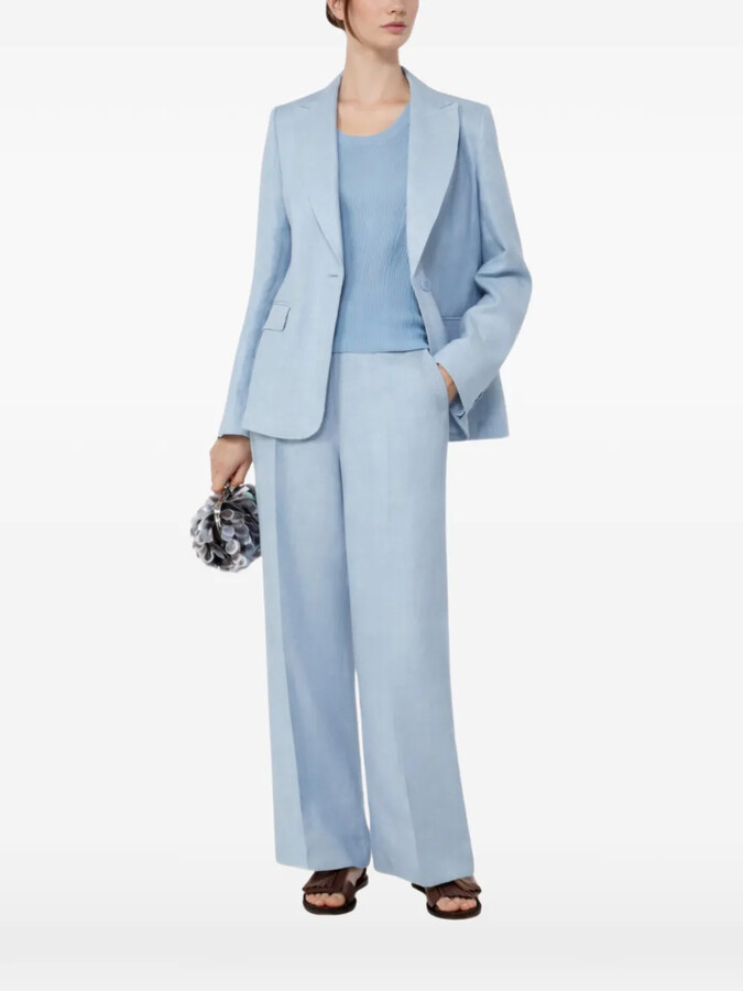 Weekend Max Mara Single-Breasted Linen Blazer