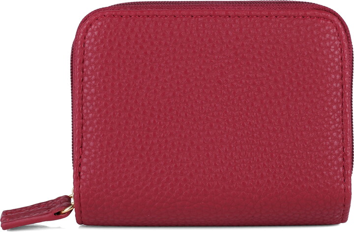 Julia Buxton Women’s Pebble RFID Blocking Wizard Wallet, Red