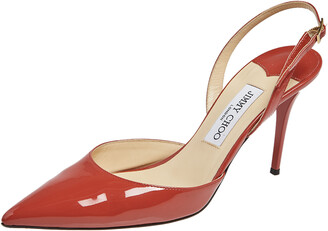 Red Patent Slingback Heels | Shop the world's largest collection of fashion  | ShopStyle UK