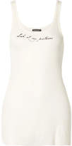 Thumbnail for your product : Ann Demeulemeester Printed Stretch-jersey Tank - White