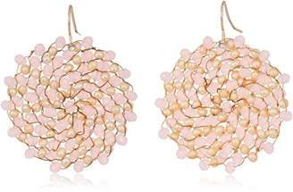 Kenneth Cole New York Womens and Neutral Woven Drop Earrings