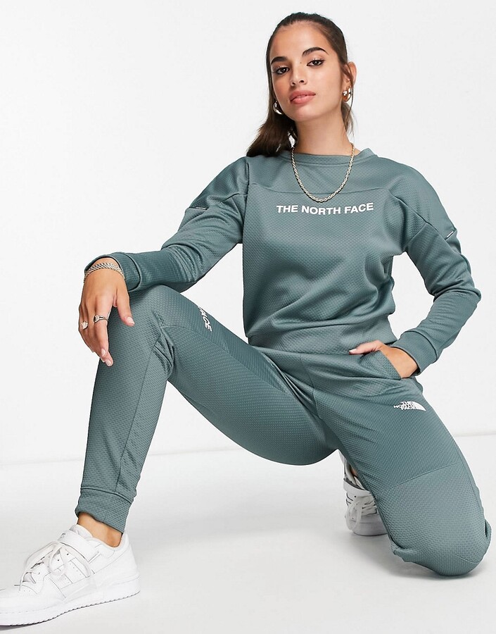 womens grey north face tracksuit