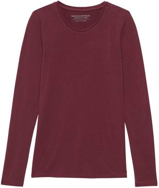 Banana Republic Stretch Cotton-Modal Fitted Crew-Neck T-Shirt