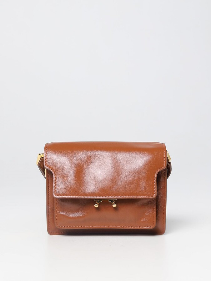 MARNI: Trunk Soft bag in tumbled leather - Beige