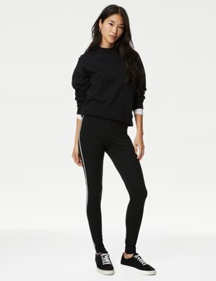 M&S Collection Side Stripe High Waisted Leggings - ShopStyle