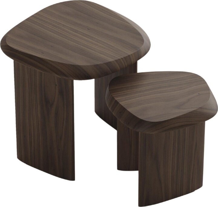 Duna Nest Table, Side Table, Bedside Table In Walnut Wood By Joel Escalona