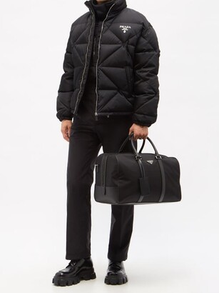 Prada Re-nylon And Leather Duffel Bag - Black
