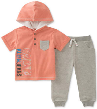 Calvin Klein 2-Pc. Hoodie & Jogger Pants Set, Baby Boys