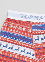 Thumbnail for your product : Topman Christmas Reindeer Fairisle Underwear