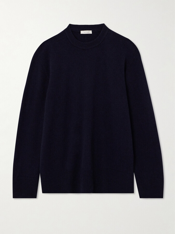 The Row Essentials Sibem Wool And Cashmere-blend Sweater - Blue