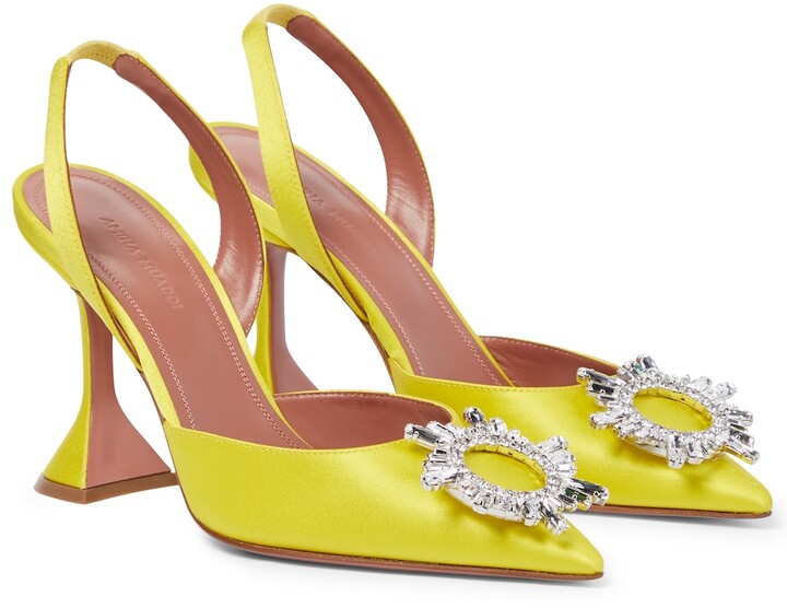 yellow slingback shoes