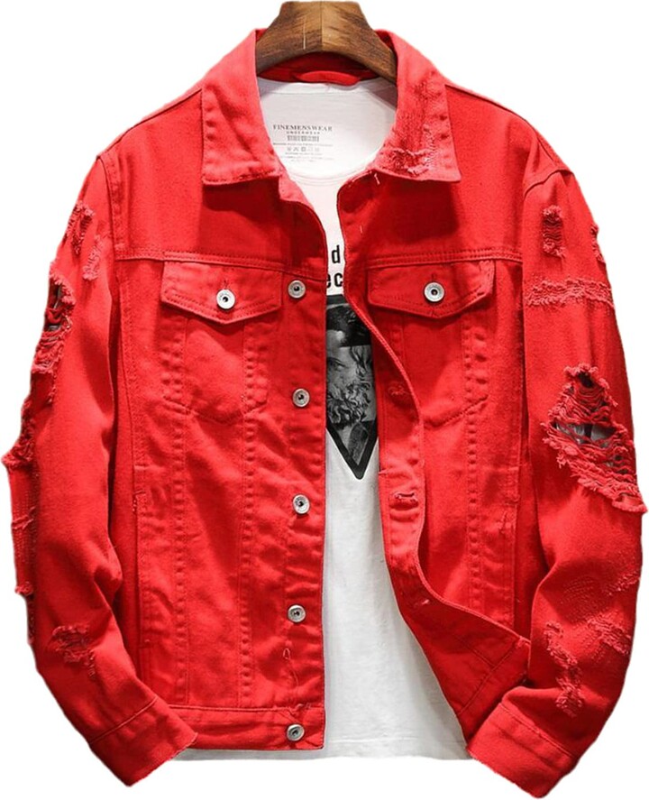 Red Jean Jackets | ShopStyle UK