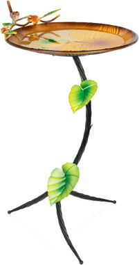 Alpine 32"H Metal Hummingbird Birdbath with Stand
