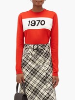 Thumbnail for your product : Bella Freud 1970-intarsia Wool Sweater - Red