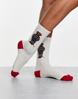 Thumbnail for your product : Polo Ralph Lauren bear logo socks in white