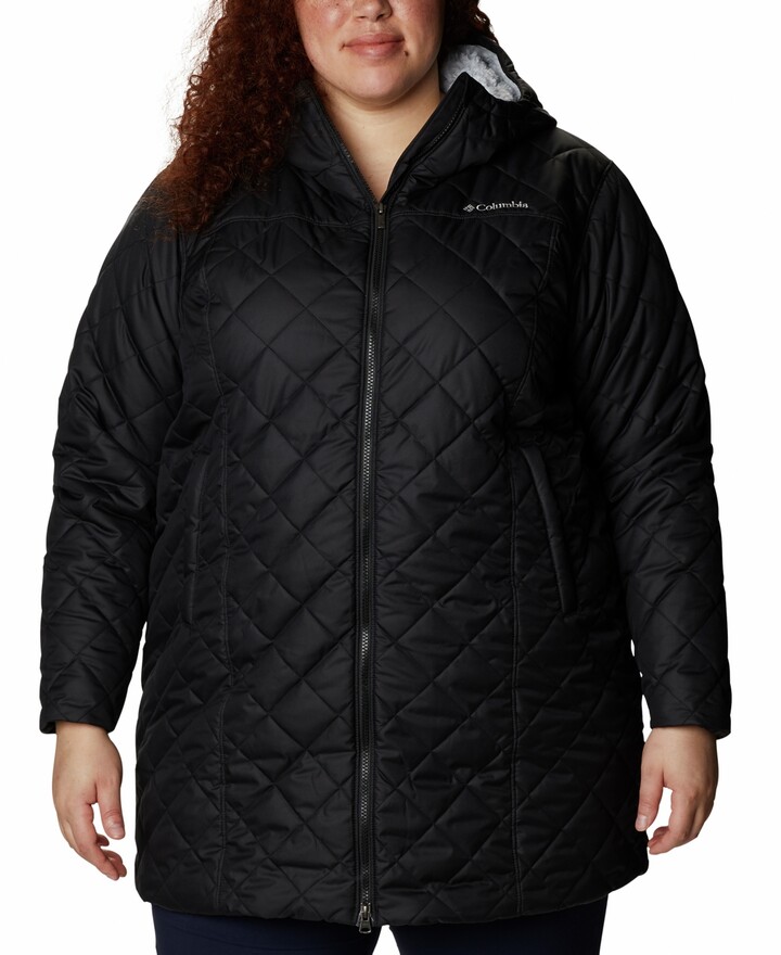 plus size columbia copper crest hooded quilted jacket