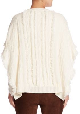 Ralph Lauren Collection Wide Cable-Knit Cashmere Poncho