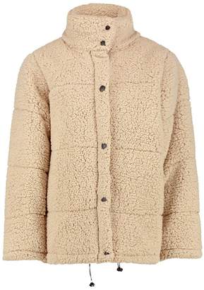 boohoo Oversized Fleece Puffer Jacket