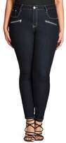 Thumbnail for your product : City Chic Glam Zip Skinny Jeans