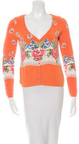 Thumbnail for your product : Blumarine Floral V-Neck Cardigan