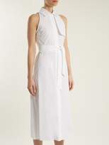Thumbnail for your product : Max Mara Waist Tie Cotton Poplin Dress - Womens - White